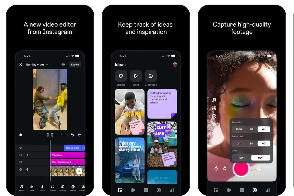 Edits, una app de Instagram